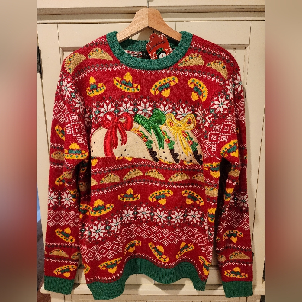Blizzard Bay NWT Ugly Xmas Sweater Taco